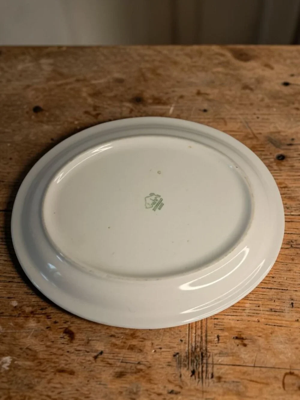 Vintage 1942 Buffalo China 306C Oval Platter Speckled Brown Line Restaurant Ware